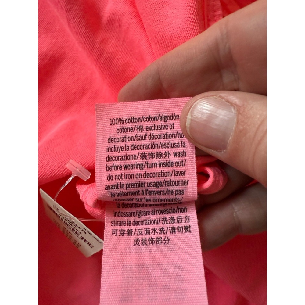 Victorias Secret PINK Bright Coral Long Sleeve Shirt Open Back Small NEW w/ TAGS - Picture 8 of 10
